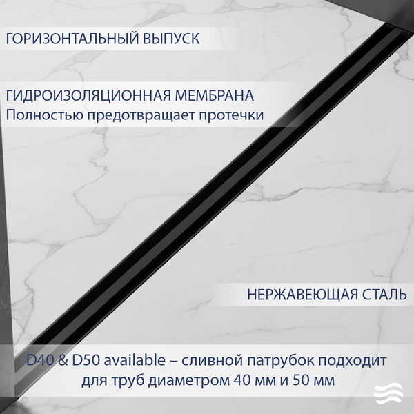 Трап для душа Lauter 210S382-GMB 800x31