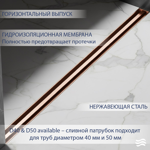 Трап для душа Lauter 210S384-GRG 800x31