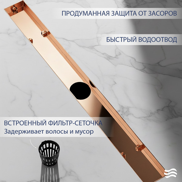 Трап для душа Lauter 210S384-GRG 800x31