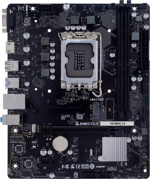 Материнская плата Biostar H610MHC 2.0 - фото