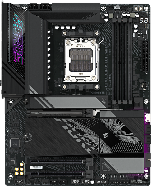 Материнская плата Gigabyte X870E Aorus Elite WiFi7 rev.1.1 - фото