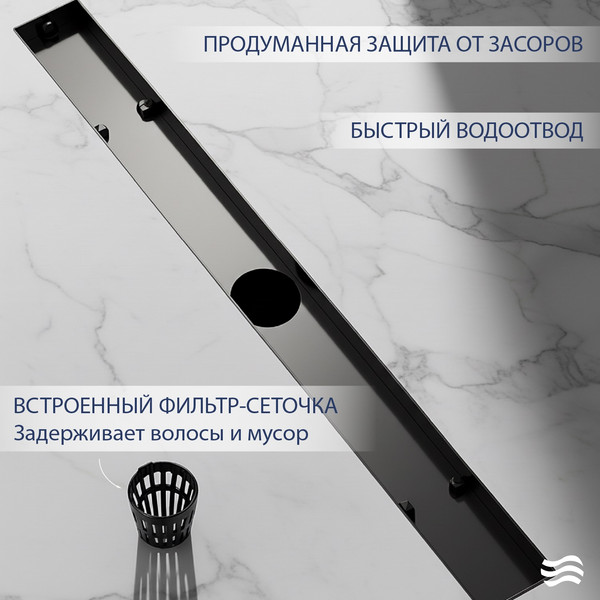 Трап для душа Lauter 210S385-GGM 800x31