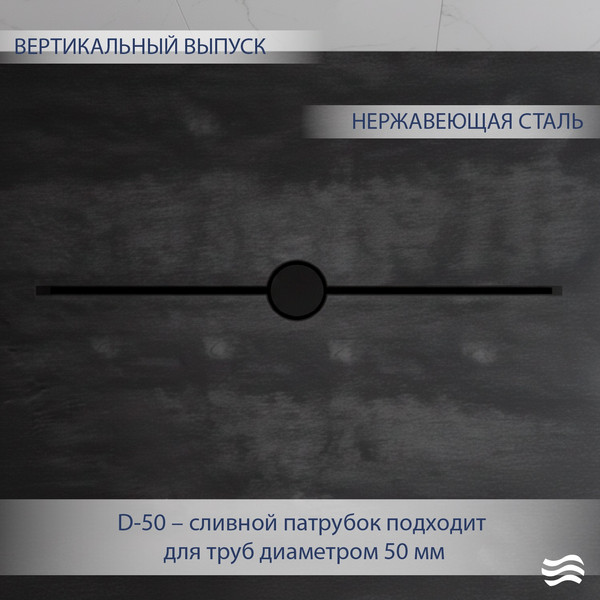 Трап для душа Lauter 210102MB 1500x15