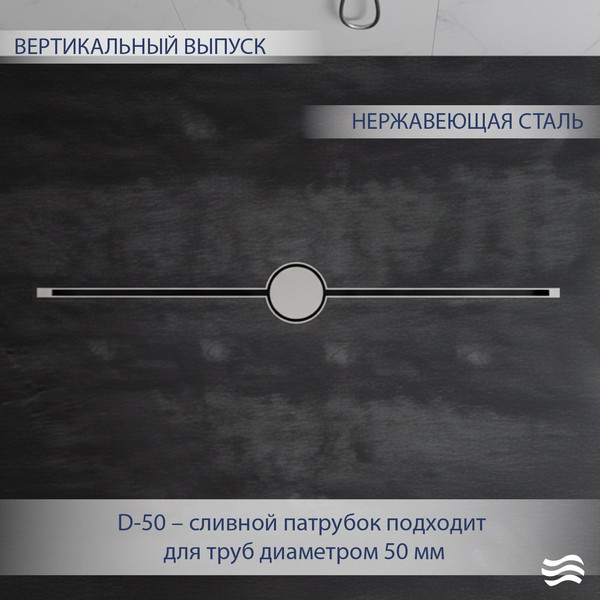 Трап для душа Lauter 210101H 1500x15