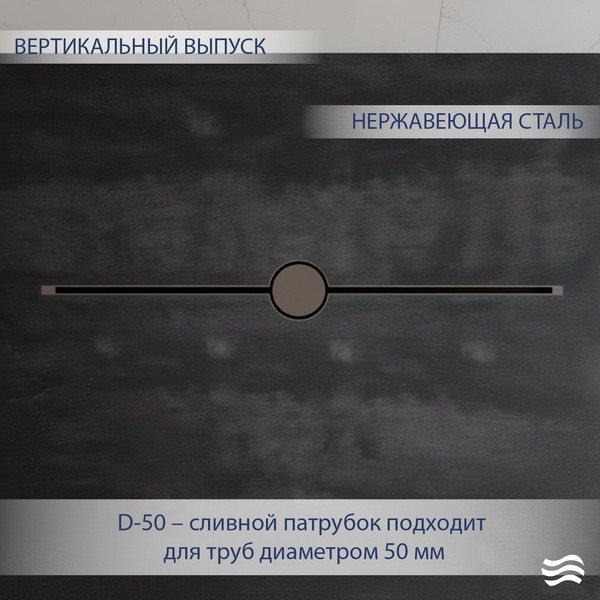 Трап для душа Lauter 210105GM 1500x15