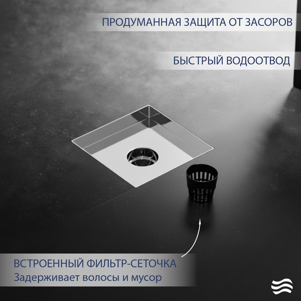 Трап для душа Lauter 214001-K1H 150x150