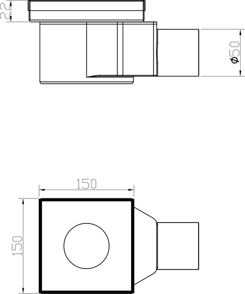 Трап для душа Lauter 214001-K2MB 150x150