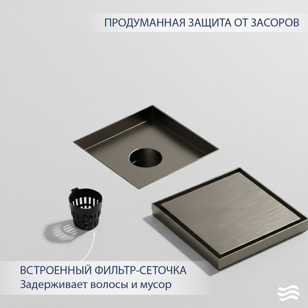 Трап для душа Lauter 214001-G5GM 150x150