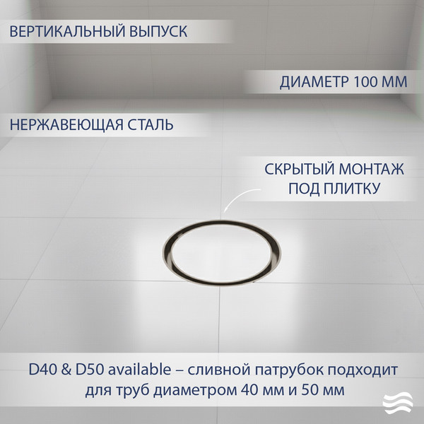 Трап для душа Lauter 21U035GM