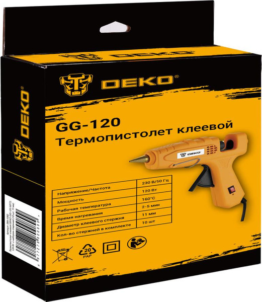 Клеевой пистолет Deko GG-120 SET2 / 084-1092