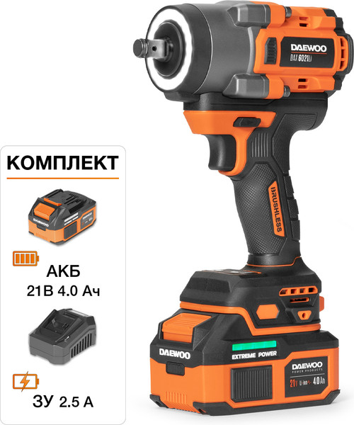 Аккумуляторный гайковерт Daewoo Power DAX 6021Li SET - фото