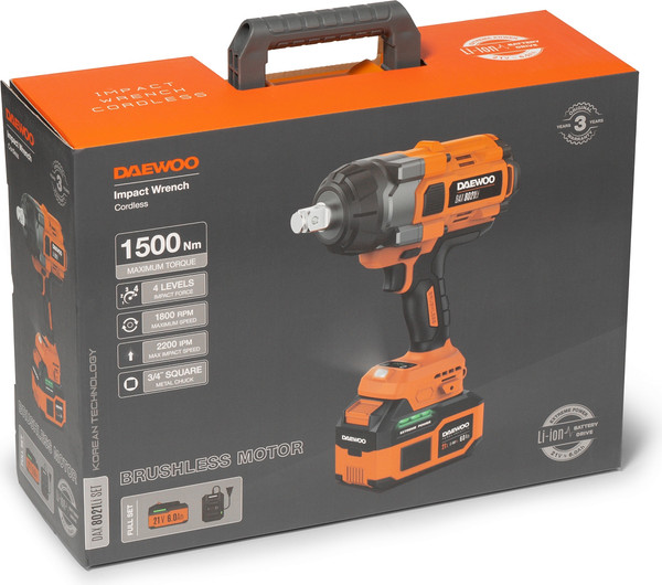 Аккумуляторный гайковерт Daewoo Power DAX 8021Li SET