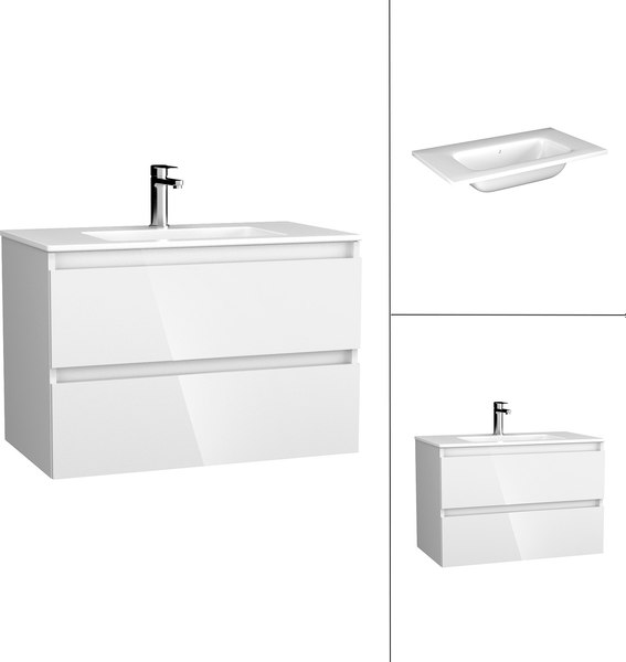 Тумба с умывальником Lauter Mia 80 + Alton 82