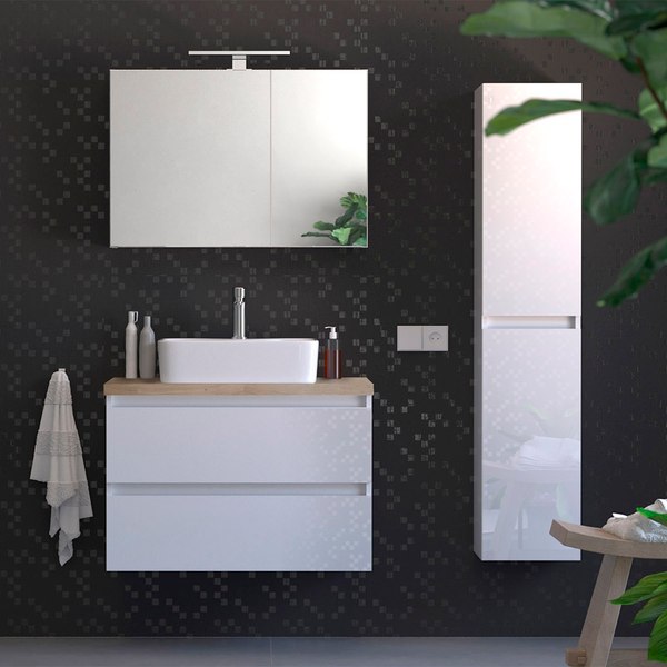 Тумба с умывальником Lauter Mia 80 + Alton 82