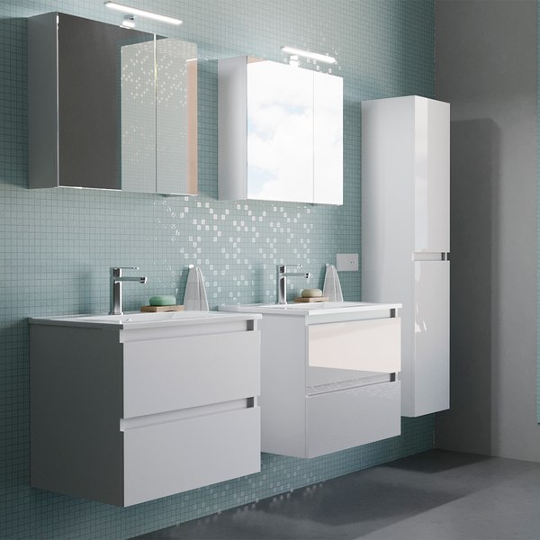 Тумба с умывальником Lauter Mia 80 + Alton 82