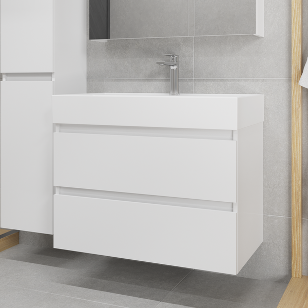 Тумба с умывальником Lauter Mia 80 + Optima 80.5