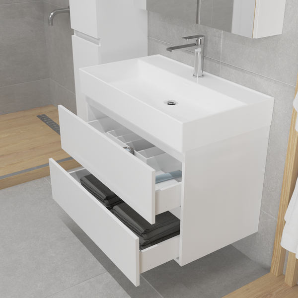 Тумба с умывальником Lauter Mia 80 + Optima 80.5