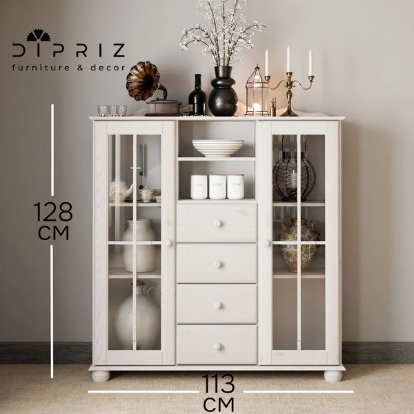 Шкаф Dipriz Бритта 2 дв 4 ящ / Д.70056.2