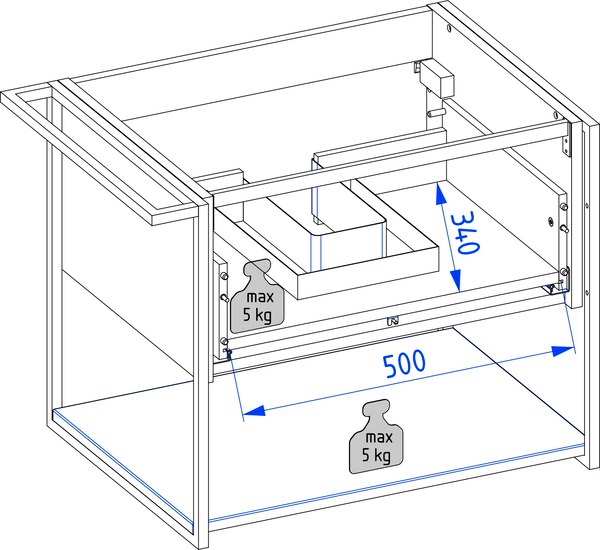 Тумба с умывальником Lauter Lea 60 + Alton 61