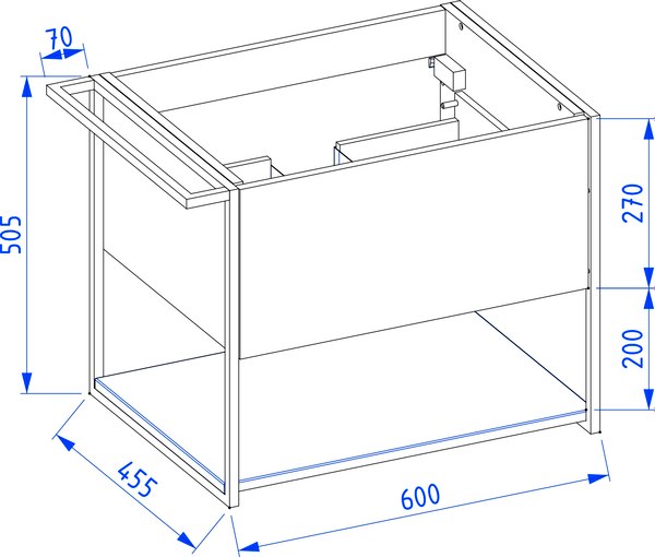 Тумба с умывальником Lauter Lea 60 + Alton 61