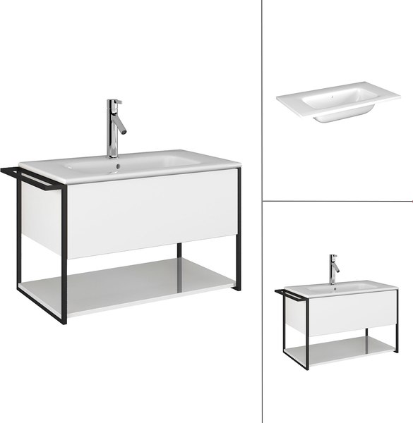 Тумба с умывальником Lauter Lea 80 + Alton 82