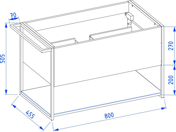 Тумба с умывальником Lauter Lea 80 + Alton 82