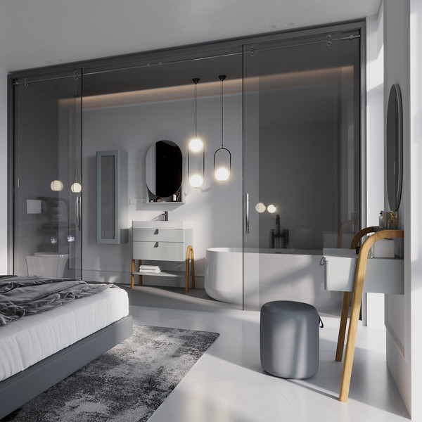 Тумба с умывальником Lauter Estel 70 + Solid Surface