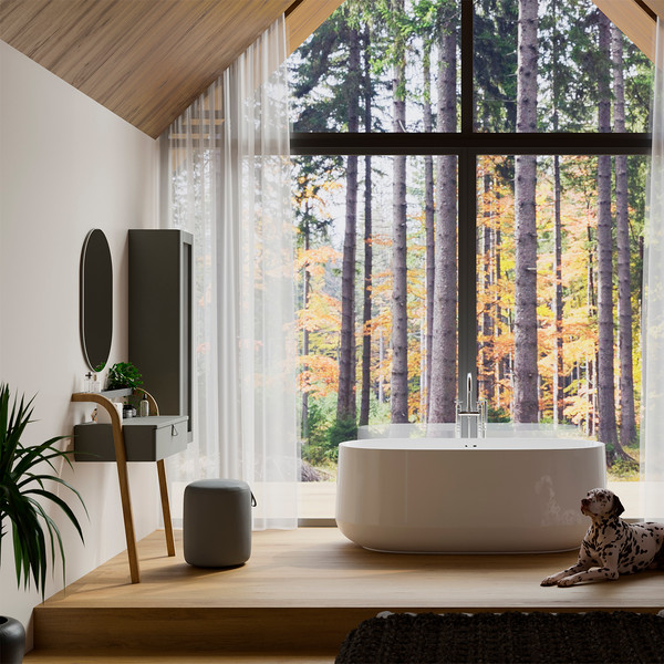 Тумба с умывальником Lauter Estel 70 + Solid Surface