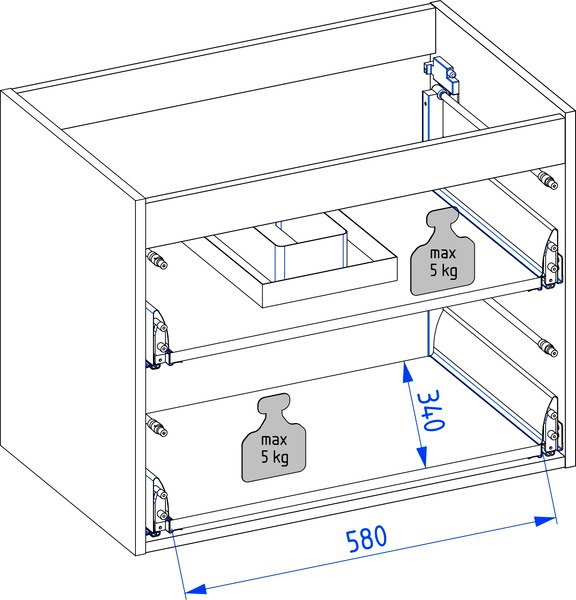 Тумба с умывальником Lauter Nelli 70