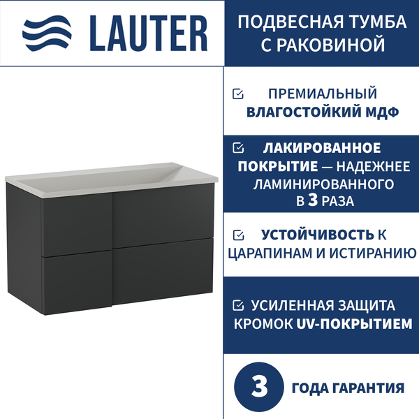 Тумба с умывальником Lauter Nelli 90 - фото