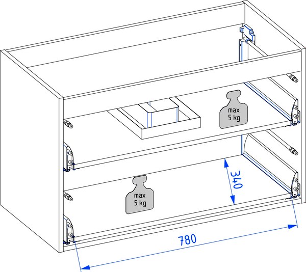 Тумба с умывальником Lauter Nelli 90