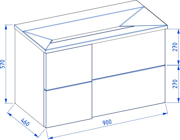 Тумба с умывальником Lauter Nelli 90