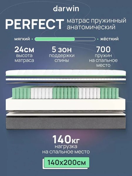 Матрас Darwin Perfect 140x200