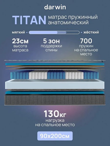 Матрас Darwin Titan 90x200