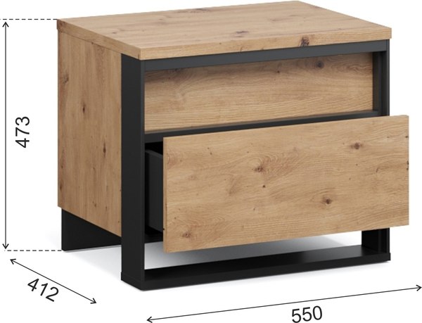 Прикроватная тумба Империал Тринити 1ящ