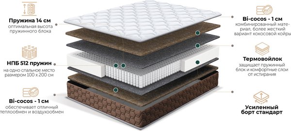 Матрас Natura Vera Francesco 90x200