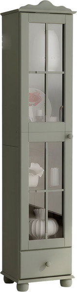 Шкаф-пенал с витриной Dipriz Бритта 2 дв / Д.30024.1 - фото