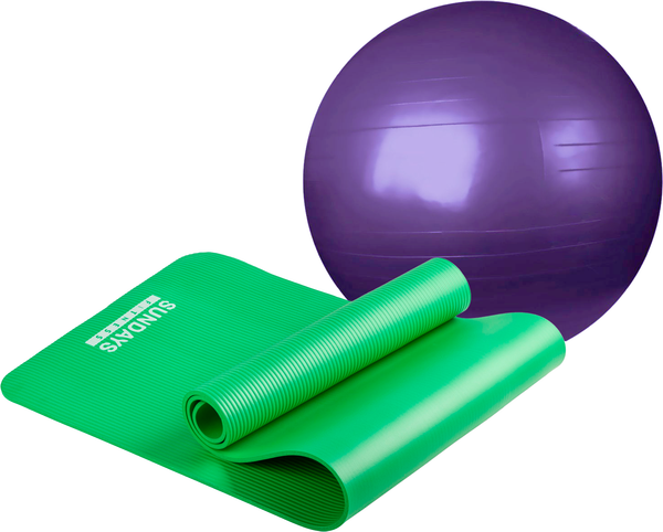Набор для фитнеса Sundays Fitness Фитбол IR97402-65 + Коврик IR9750 - фото
