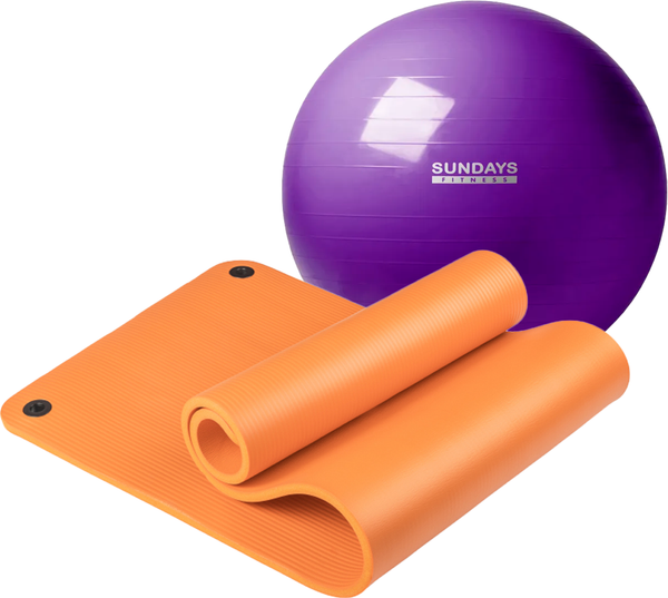 Набор для фитнеса Sundays Fitness Фитбол IR97402-65 + Коврик 1.5см IR97506 - фото