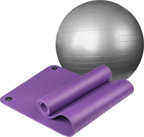 Набор для фитнеса Sundays Fitness Коврик IR97506 + Фитбол IR97402-65 - фото
