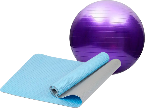 Набор для фитнеса Sundays Fitness Фитбол IR97402-65 + Коврик IRBL17107 - фото