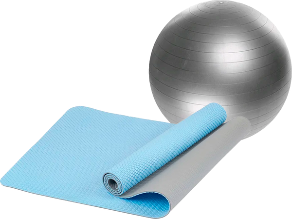 Набор для фитнеса Sundays Fitness Фитбол IR97402-65 + Коврик IRBL17107 - фото