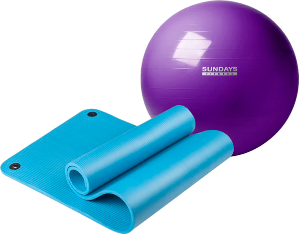 Набор для фитнеса Sundays Fitness Фитбол IR97402-65 + Коврик 1см IR97506 - фото