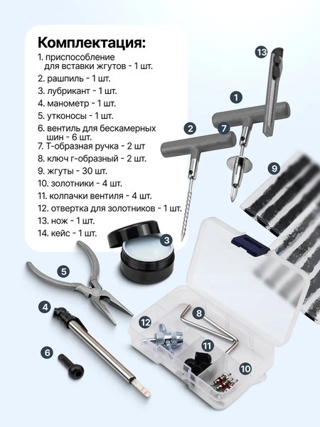 Ремкомплект для шин Forsage F-STK-34