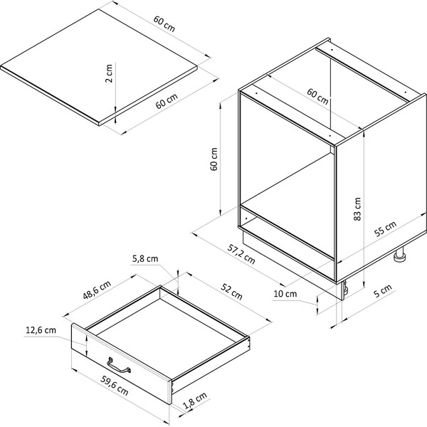 Шкаф под духовку Dipriz Венесуэлла №7 1дв / Д.70119.1