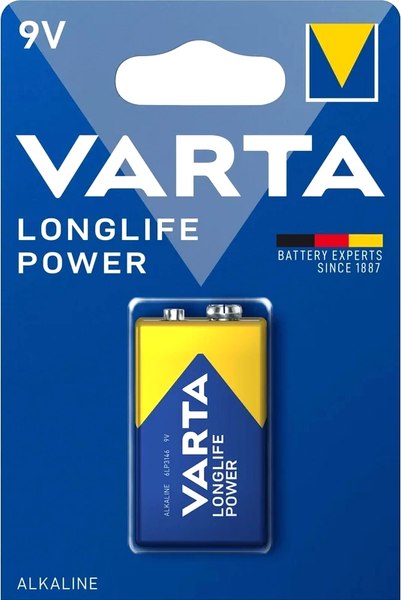 Батарейка Varta Longlife Power 6LR61 9V BL1 / 4922121411 - фото
