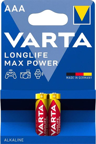 Комплект батареек Varta Longlife Max Power AAА LR03 Alkaline / 4703101412 - фото