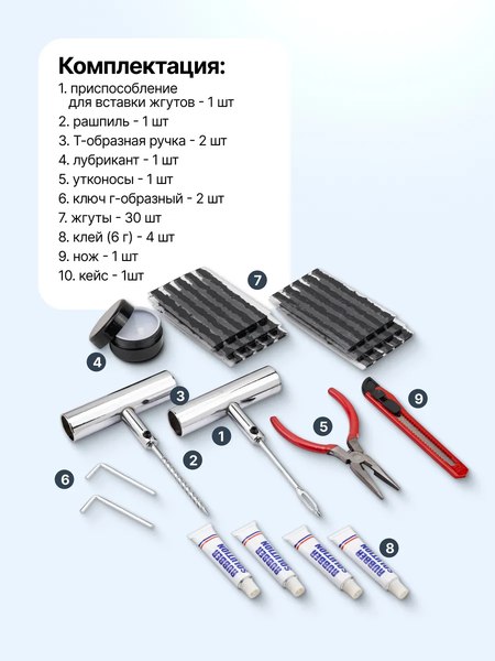 Ремкомплект для шин ForceKraft FK-STK-35