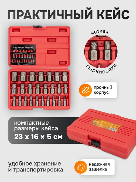 Набор головок слесарных Forstime FT-630025B