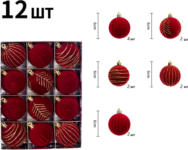 Набор шаров новогодних Winter Fun 6403000529D